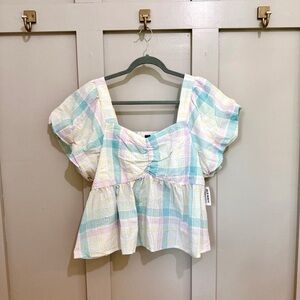 Women’s Old Navy Puffed Shoulder Top Size XL!